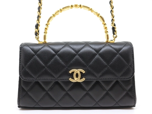 CHANEL シャネル バッグ マトラッセ トップハンドルフォンケース 