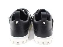 VALENTINO　ヴァレンティノ　靴　Vパンク スニーカー　レディース36ハーフ　ブラック　ホワイト　レザー　スタッズ　2143400222301　【200】