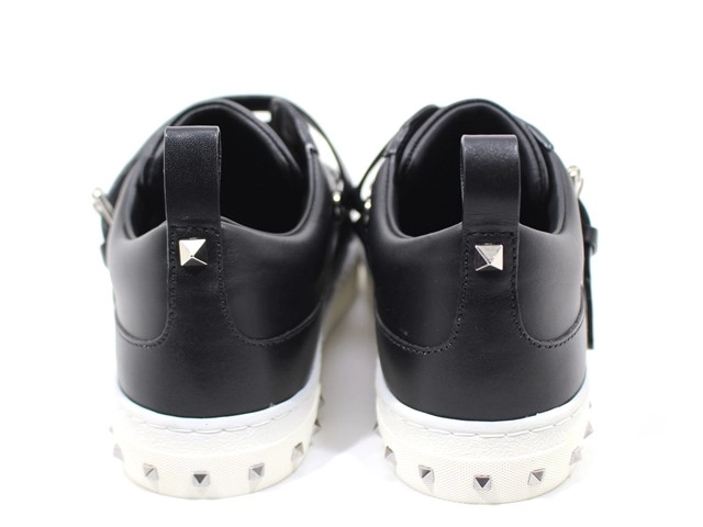 VALENTINO ヴァレンティノ 靴 Vパンク スニーカー レディース36ハーフ ブラック ホワイト レザー スタッズ 2143400222301 【200】