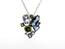 JEWELRY　ノンブランド　貴金属・宝石　ネックレス　K10ホワイトゴールド　ダイヤモンド0.04ct　約3.2g　約38cm　2143500288832　【205】