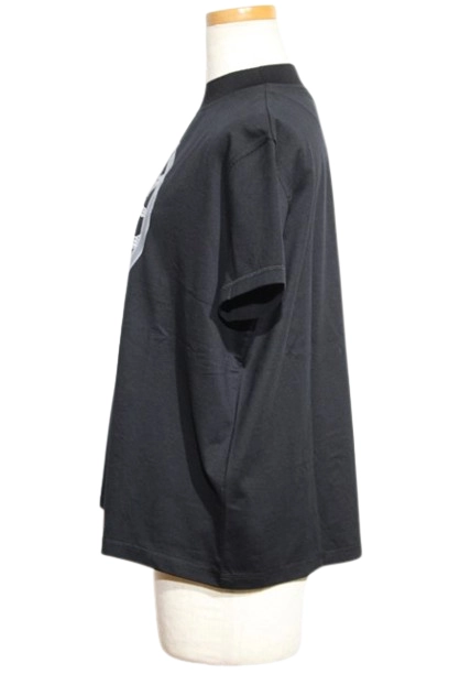 HERMES　エルメス　衣類　マキシTシャツカルトゥッシュ　レディース36　ブラック　コットン　2H4604DU0236　2143300219579　【200】