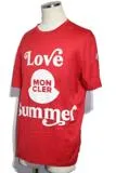 MONCLER　モンクレール　衣類　Tシャツ　メンズM　アカ　コットン　LOVE Summer　2148103532702　【200】
