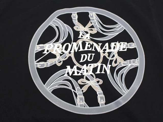 HERMES　エルメス　衣類　マキシTシャツカルトゥッシュ　レディース36　ブラック　コットン　2H4604DU0236　2143300219579　【200】