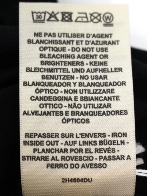 HERMES　エルメス　衣類　マキシTシャツカルトゥッシュ　レディース36　ブラック　コットン　2H4604DU0236　2143300219579　【200】