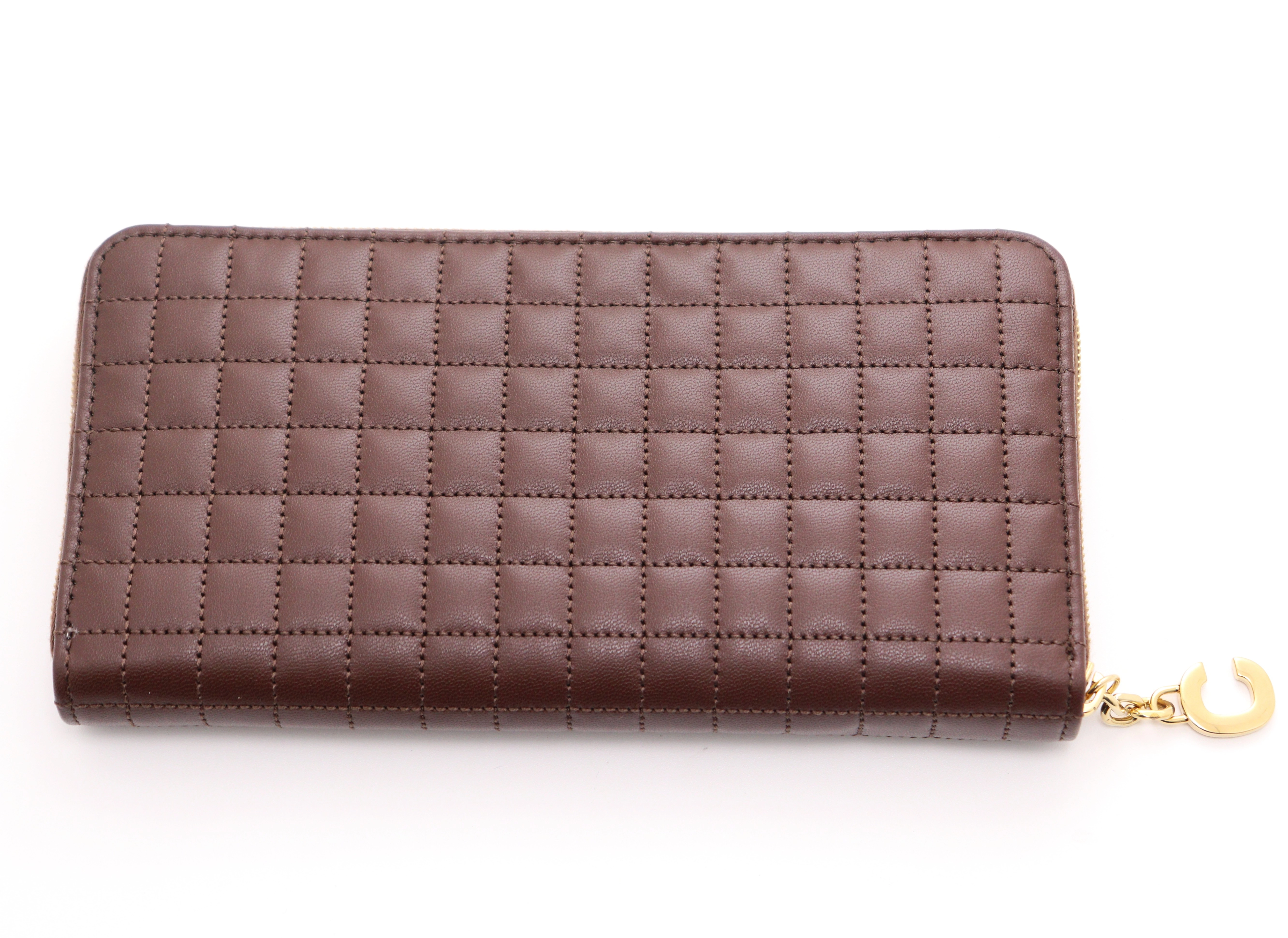 セリーヌ CELINE Cチャーム ラージ ジップドウォレット ラウンド長財布