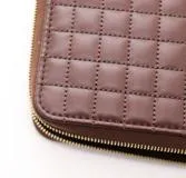 CELINE　セリーヌ　Cチャーム　ラージジップドウォレット　ダークブラウン　レザー　【471】L