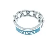 GUCCI　グッチ　ゴルメットチェーン　リング　ＳＶ　シルバー　約8.2g　#22【431】2148103908859