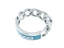 GUCCI　グッチ　ゴルメットチェーン　リング　ＳＶ　シルバー　約8.2g　#22【431】2148103908859