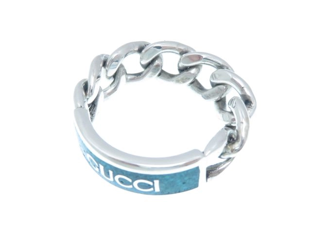 GUCCI グッチ ゴルメットチェーン リング SV シルバー 約8.2g #22【431】2148103908859