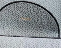 Valextra　ヴァレクストラ　馬蹄型コインケース パウダーブルー カーフ　【471】　Ｙ