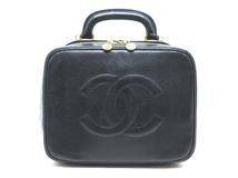 CHANEL シャネル 2WAYバニティ ヴィンテージ ショルダーバッグ ブラック GP キャビア 2120000326974【200】