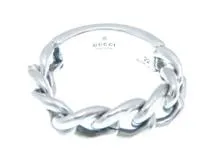 GUCCI　グッチ　ゴルメットチェーン　リング　ＳＶ　シルバー　約8.2g　#22【431】2148103908859