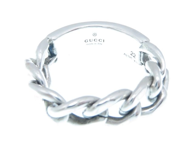 GUCCI グッチ ゴルメットチェーン リング SV シルバー 約8.2g #22【431】2148103908859