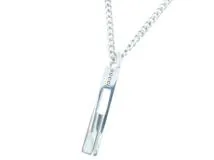 ぬいぬい。【新品仕上げ】グッチ　カットアウト　ネックレス　シルバー925 GUCCI グッチ カットアウトG ロゴプレート ペンダントトップ