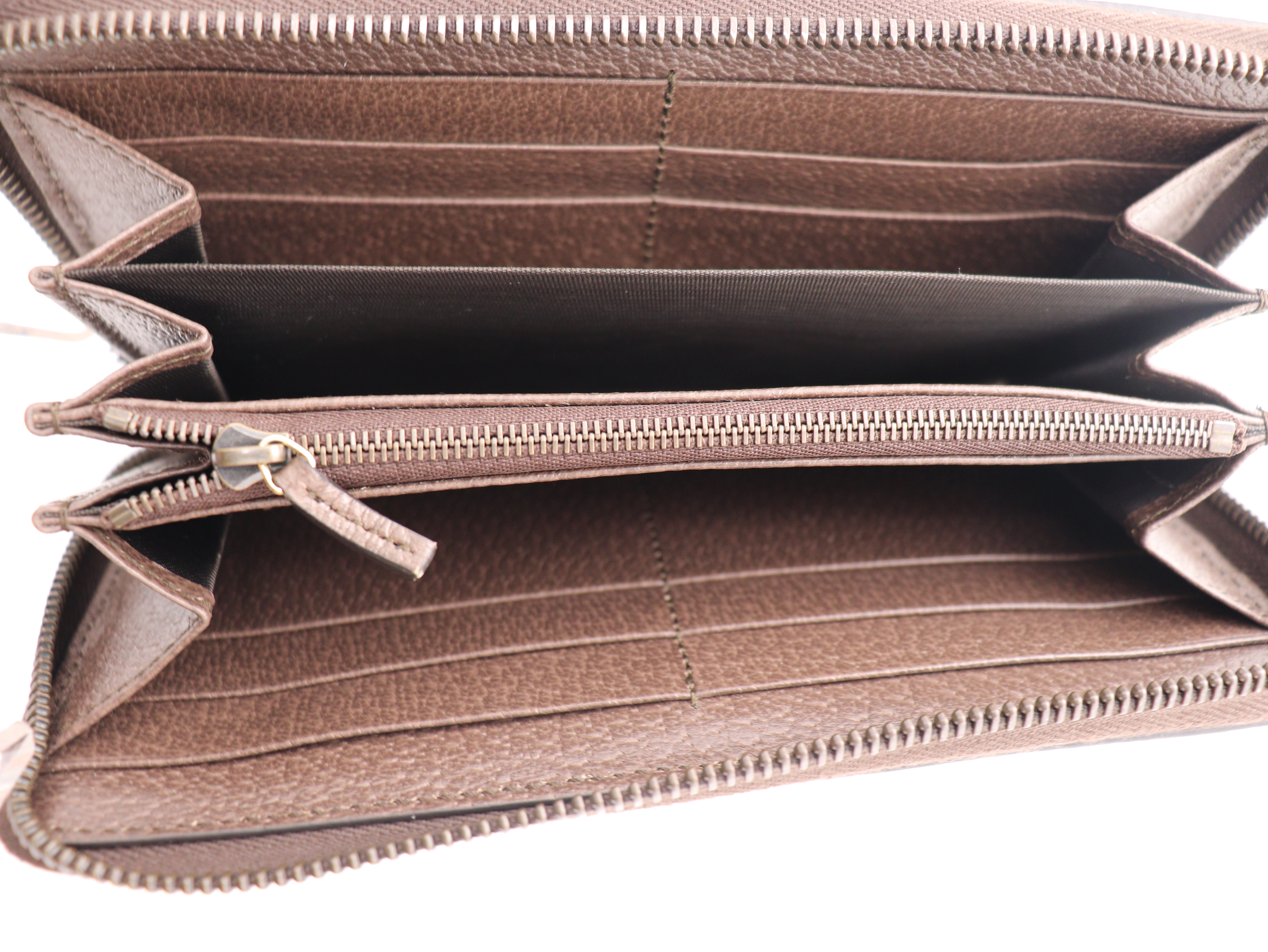 GUCCI　グッチ　バンブー　GGジャンボ　ジップアラウンドロングウォレット　ベージュ　キャンバス【471】I