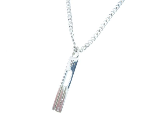 GUCCI　グッチ　カットアウトG　ネックレス　ＳＶ　シルバー　約14.9g【431】2148103908842