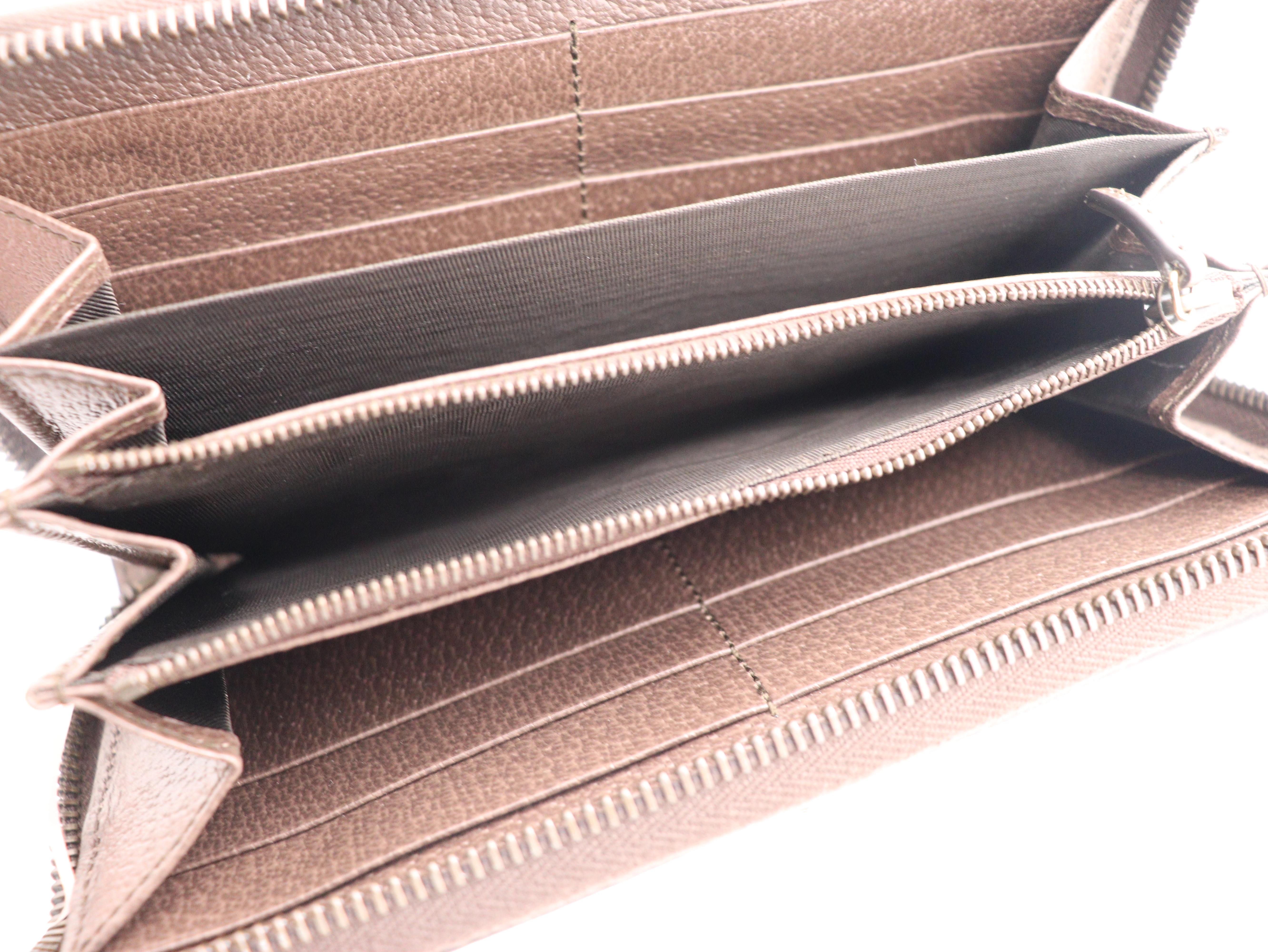 GUCCI　グッチ　バンブー　GGジャンボ　ジップアラウンドロングウォレット　ベージュ　キャンバス【471】I