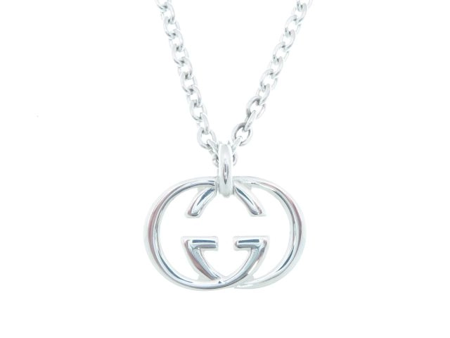 GUCCI グッチ インターロッキング ネックレス SV シルバー 約26.7g【431】2148103907739