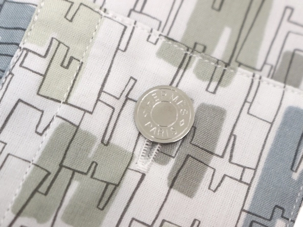 HERMES エルメス Hモチーフ Coups de Goua'H長袖シャツ メンズ16/41 マルチカラー コットン H366500HD66 2143000675118 【432】