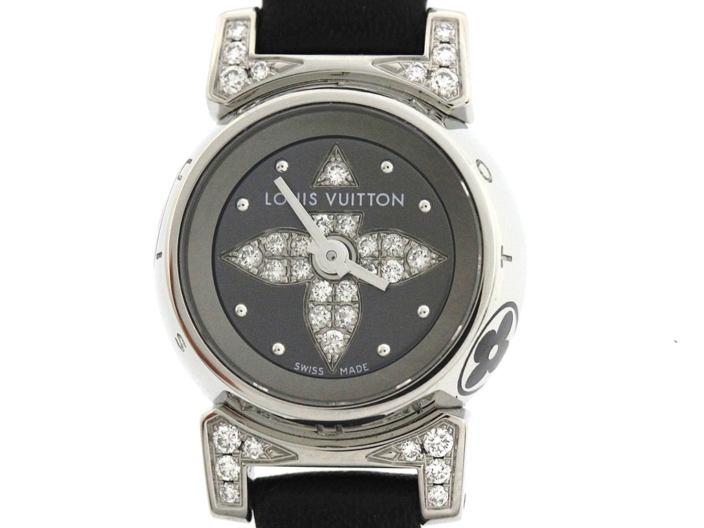 ルイヴィトン❤️ダイヤモンド❤️タンブール ビジュ ノワール Q151K❤️高級腕時計 LOUIS VUITTON ルイ・ヴィトン 腕時計 タンブール ビジュ