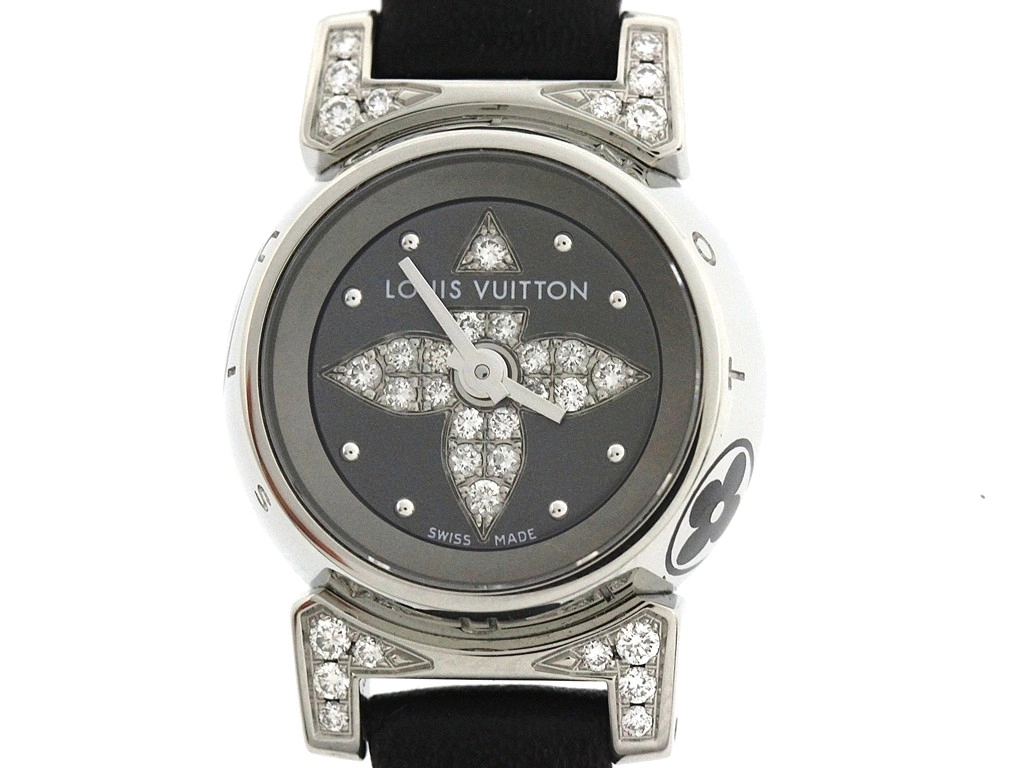 ルイヴィトン❤️ダイヤモンド❤️タンブール ビジュ ノワール Q151K❤️高級腕時計 LOUIS VUITTON ルイ・ヴィトン 腕時計 タンブール ビジュ
