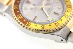 A番 ROLEX ロレックス 腕時計 GMTマスターⅡ16713RG ステンレス/K18イエローゴールド 3Pルビー/8Pダイヤモンドグレー文字盤 トリチウム 自動巻【472】SJ