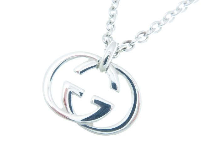 GUCCI グッチ インターロッキング ネックレス SV シルバー 約26.7g【431】2148103907739