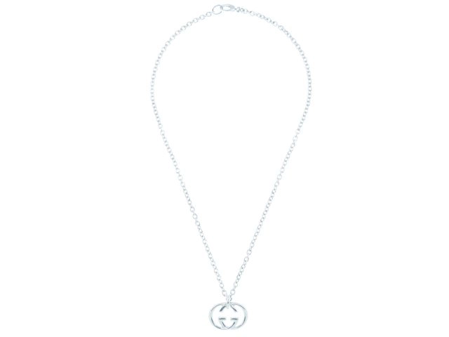 GUCCI グッチ インターロッキング ネックレス SV シルバー 約26.7g【431】2148103907739