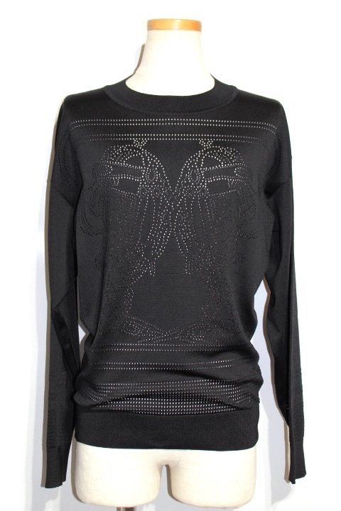 美品 HERMES ニットコート 36 ブラック 24090716.jpg