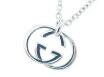 GUCCI　グッチ　インターロッキング　ネックレス　SV　シルバー　約26.7g【431】2148103907739