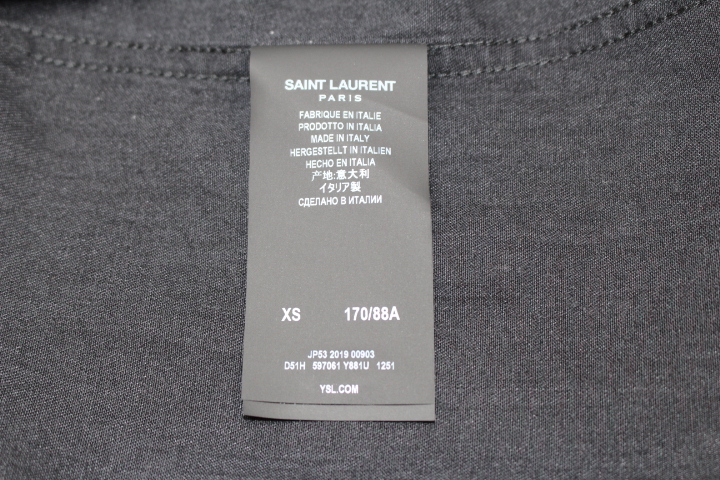 SAINT LAURENT サンローラン デニムシャツ ブラック メンズXS コットン