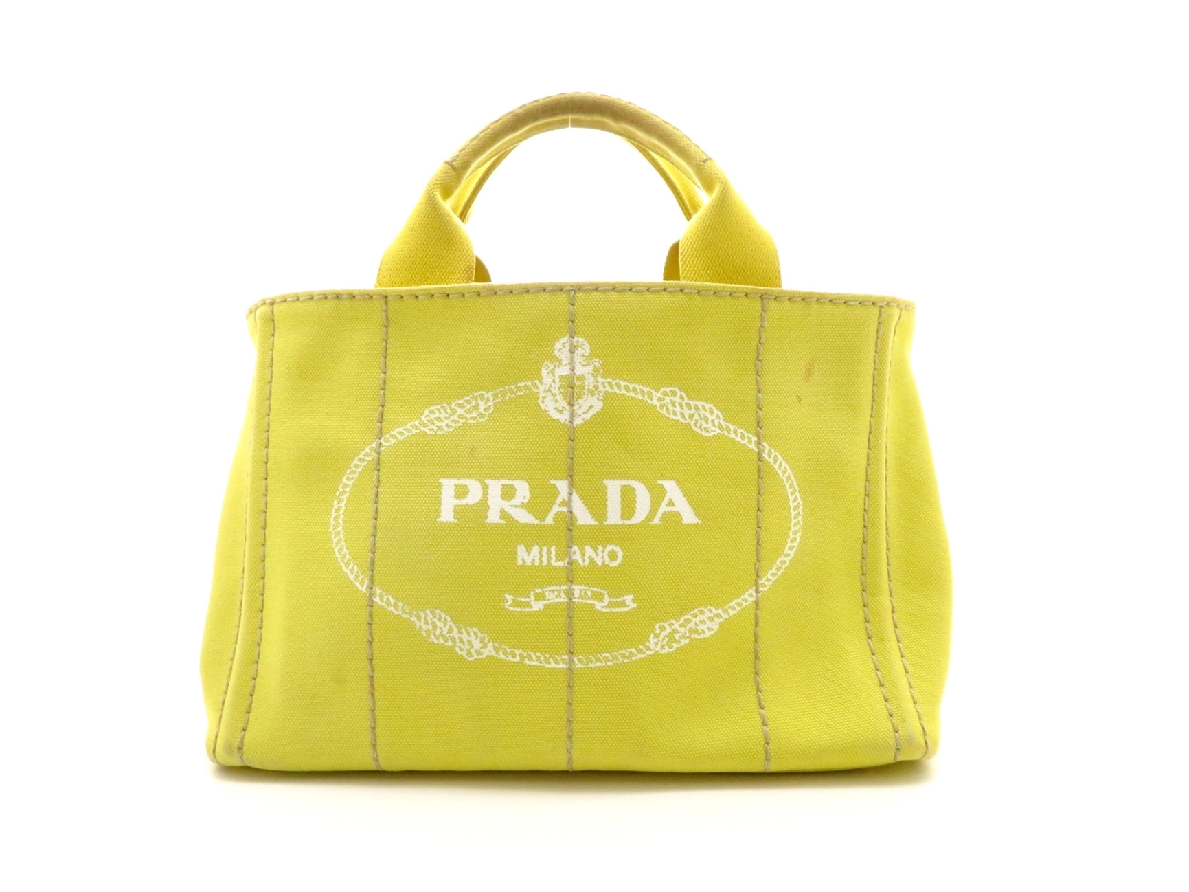 PRADA プラダ ミニカナパ ハンドバッグ キャンバス 【437】 の購入なら ...