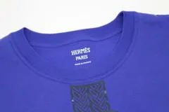 HERMES　エルメス　衣類　Tシャツ　レディース36　コットン　Fantaisie D'Etriers　H3E4624DLI736　2143000635099　【200】
