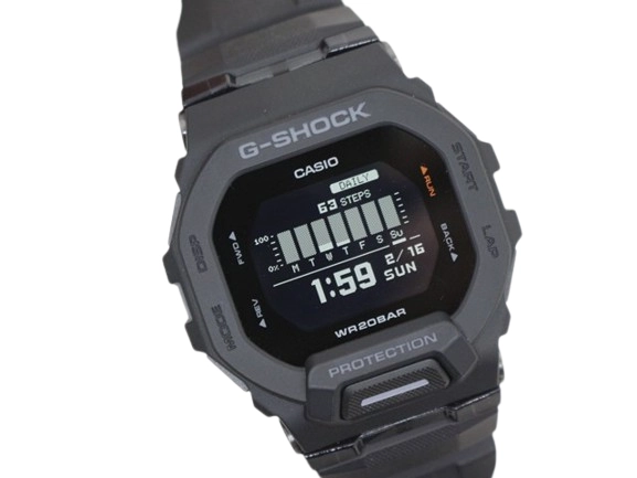 CASIO カシオ 腕時計 G-SHOCK G-SQUAD GBD-200-1JF ブラック メンズ SS/ラバー 電波時計