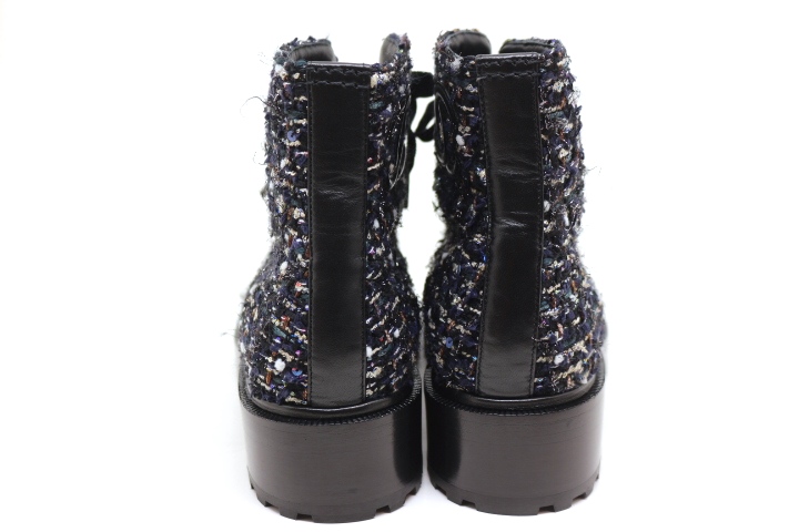 CHANEL シャネル 靴 レースアップ ショートブーツ レディース38