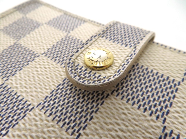 ルイヴィトン　折り財布　ダミエ　白　N61676 がま口 LOUIS VUITTON ルイヴィトン 財布 ダミエ・アズール