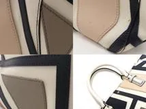 TORY BURCH トリーバーチ 2WAYハンドバッグ ブラック ベージュ PVC