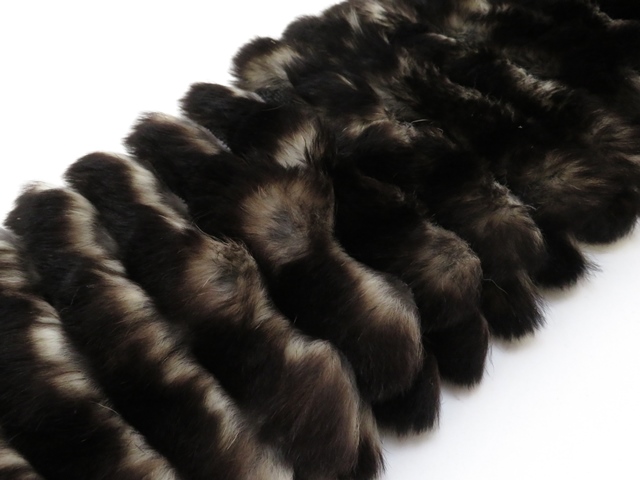 シャネル CHANEL マフラー ラビット ブラウン リアルファー ファー