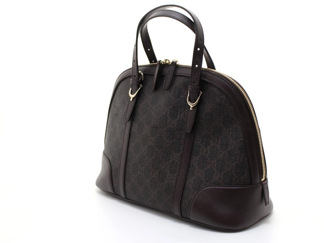 GUCCI　グッチ　バッグ　GGスプリーム ２wayバッグ　ダークブラウン　コーティングキャンバス　カーフ　309617　2148103696602　【200】