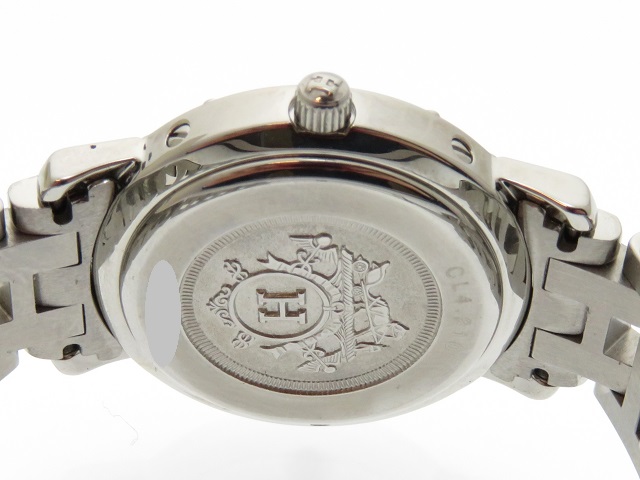 HERMES エルメス 時計 クリッパー CL4.210 ブルー文字盤