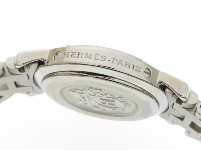 HERMES エルメス 時計 クリッパー CL4.210 ブルー文字盤 レディース