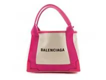 BALENCIAGA バレンシアガ ネイビーカバスXS ナチュラル ピンク