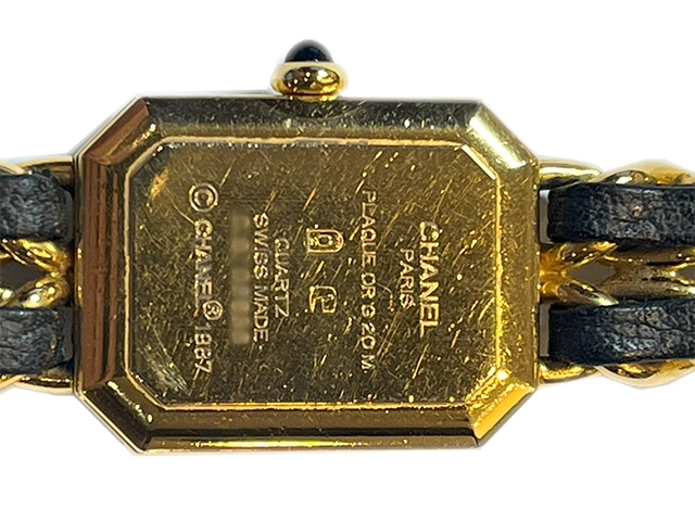 CHANEL シャネル プルミエールＬ H0001 ゴールドメッキ / 革　レディース　クオーツ時計　【432】　2148103663390