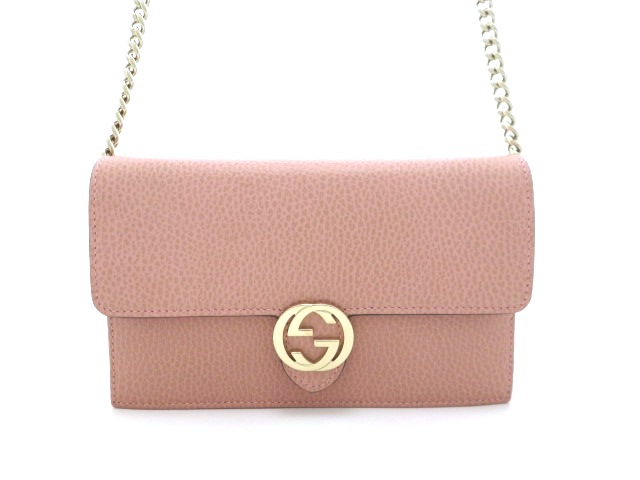 GUCCI グッチ インターロッキングG 長財布 チェーンウォレット