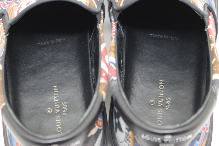 Louis Vuitton ルイ ヴィトン スニーカー スリッポン メンズ6 約25cm ブルー マルチカラー キャンバス 0 の購入なら 質 の大黒屋 公式