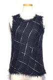 CHANEL　シャネル　衣類　ノースリーブ　トップス　レディース 34　ネイビー　ツイード　ウール　コットン　P55936V42198　2143200479684　【200】