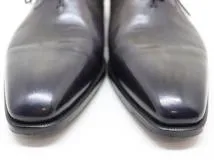 Berluti　ベルルッティ　革靴　ビジネスシューズ　メンズ7ハーフ　ブラック　紫　レザー　（2148103433856）【200】