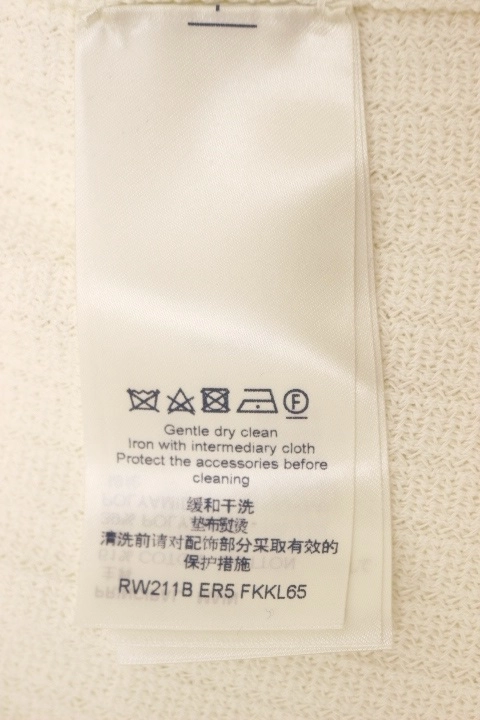 LOUISVUITTON　ルイヴィトン　衣類　レトロスローガン オーバーサイズ ニット　レディースM　ホワイト／マルチ　コットン　2143000522528　【200】