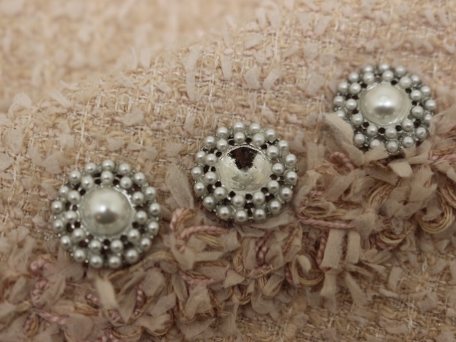 FOXEY フォクシー ツイード フリンジ ボレロ 38 FOXEY フォクシー 衣類 ボレロ レディース42 ピンクベージュ