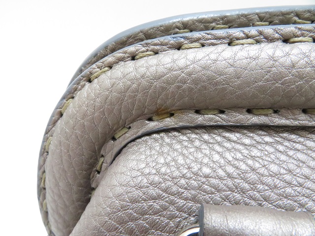 FENDI フェンディ セレリア ハンドバッグ グレー カーフ 8BN126